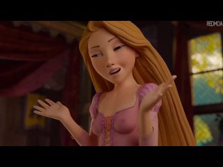 while the prince is passed out, rapunzel jerks off his dick with legs (homemade porn cartoon 18)