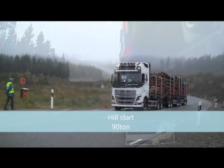 brake tests on a 90 tonne volvo road train